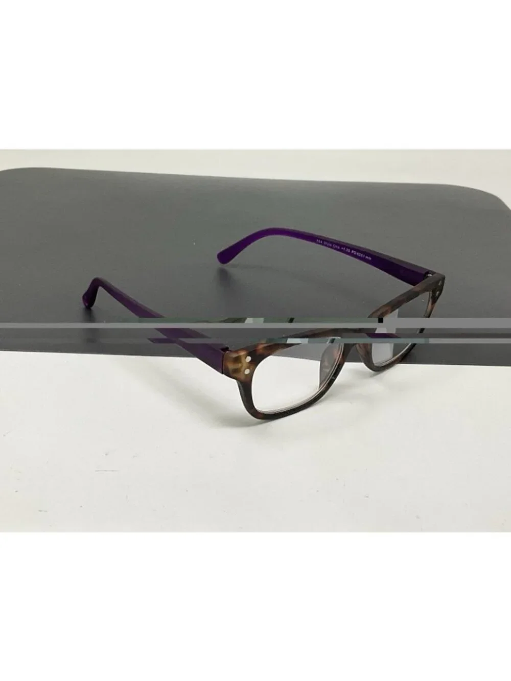 Peepers 884 Style One + 1.25 Reading Glasses Readers Tortoise Purple